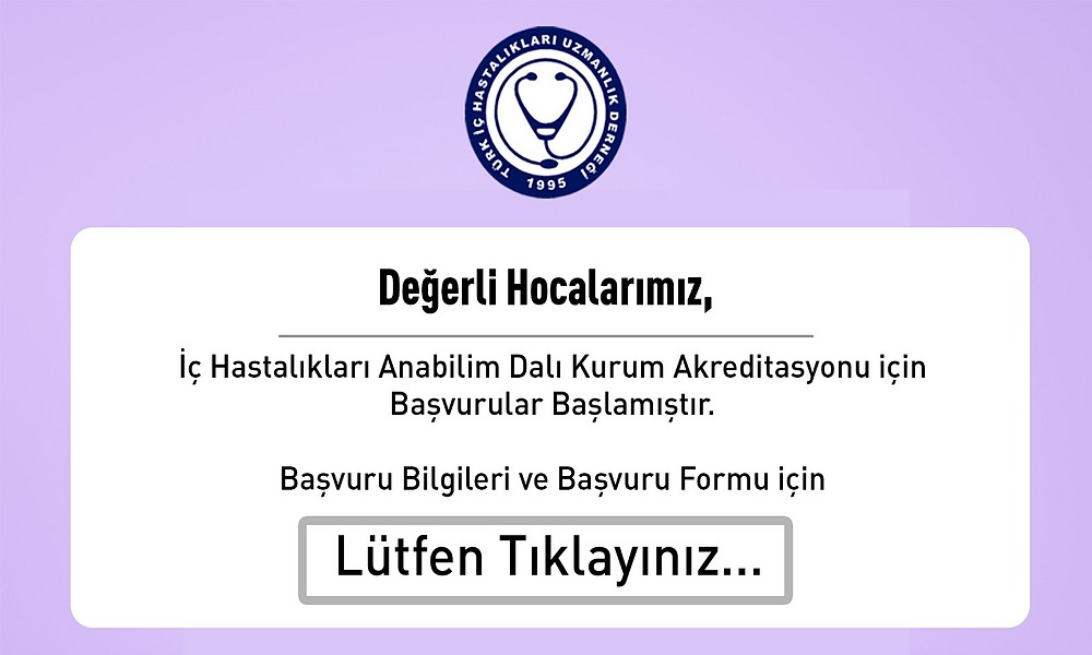 iç hastalıkları anabilim dalı kurum akreditasyonu başvurusu